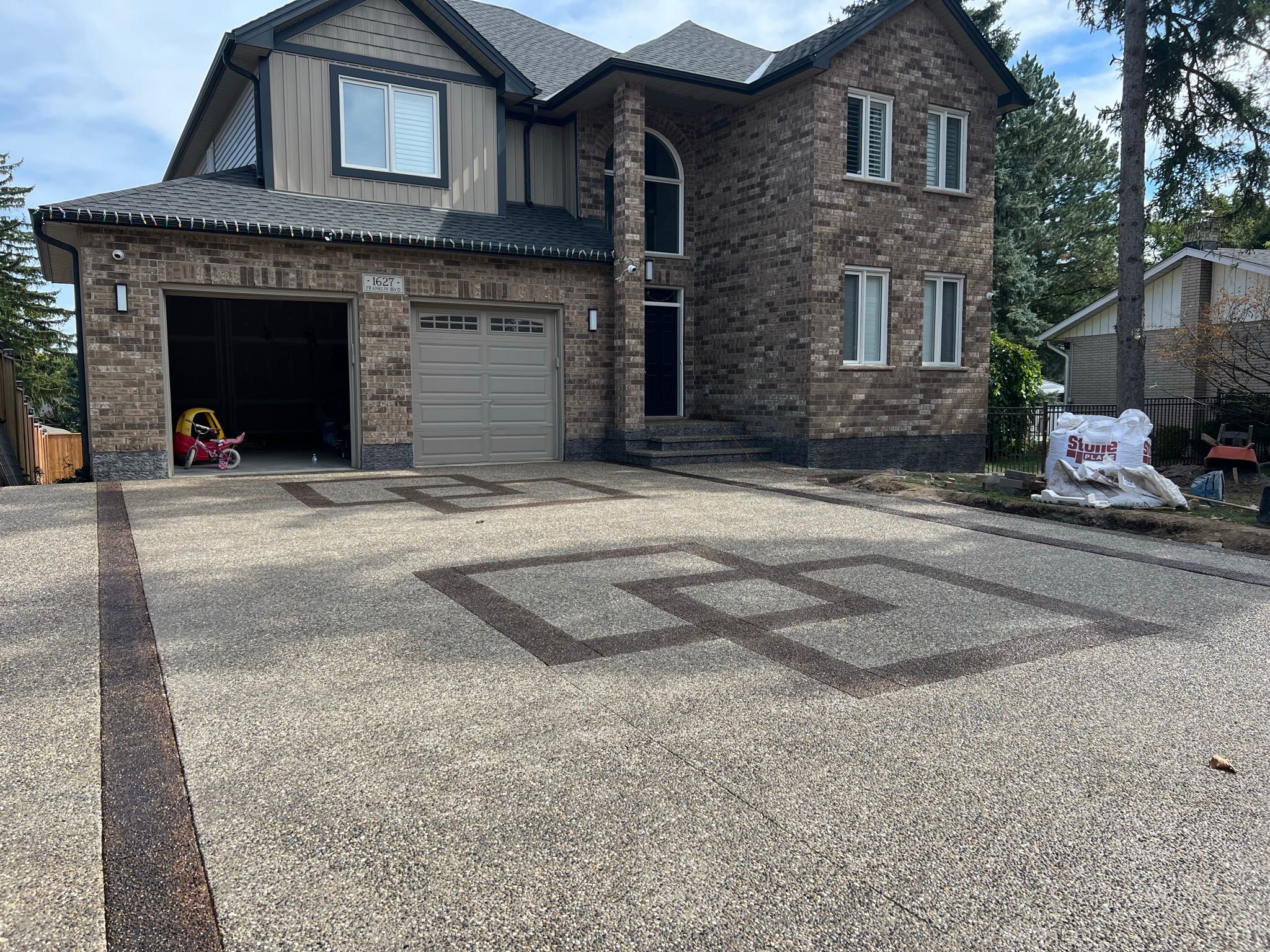 Concrete driveway installation in Kitchener Ontario